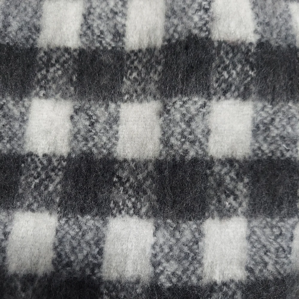 NWT Topshop Heavy Brush Buffalo Check Fringe Winter Scarf